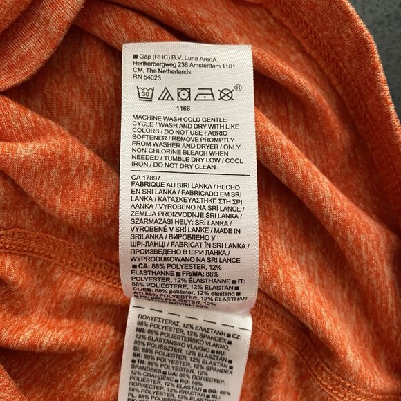 Athleta Uptempo Tank S Athletic Workout Top Loose Relaxed Fit Heather Orange - Picture 7 of 10